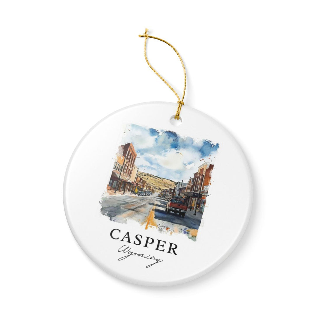 Casper Wyoming Ornament: Unique Casper Wyoming Souvenir, Casper Wyoming Xmas Decor, and Authentic Casper Wyoming Gift