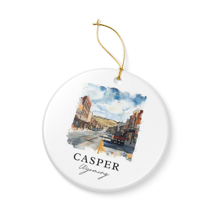 Casper Wyoming Ornament: Unique Casper Wyoming Souvenir, Casper Wyoming Xmas Decor, and Authentic Casper Wyoming Gift