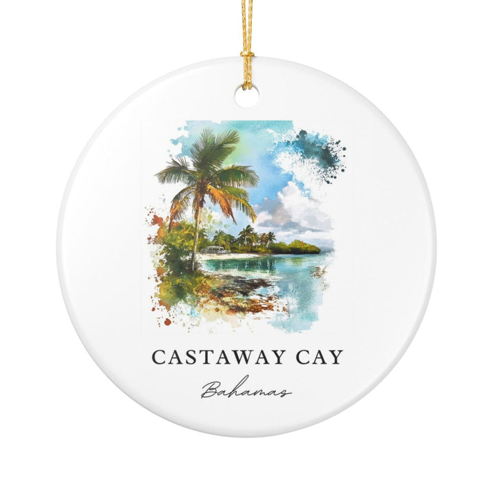 Castaway Cay Bahamas Ornament: Unique Castaway Cay Souvenir, Castaway Cay Bahamas Xmas Decor, and Authentic Castaway Cay Gift