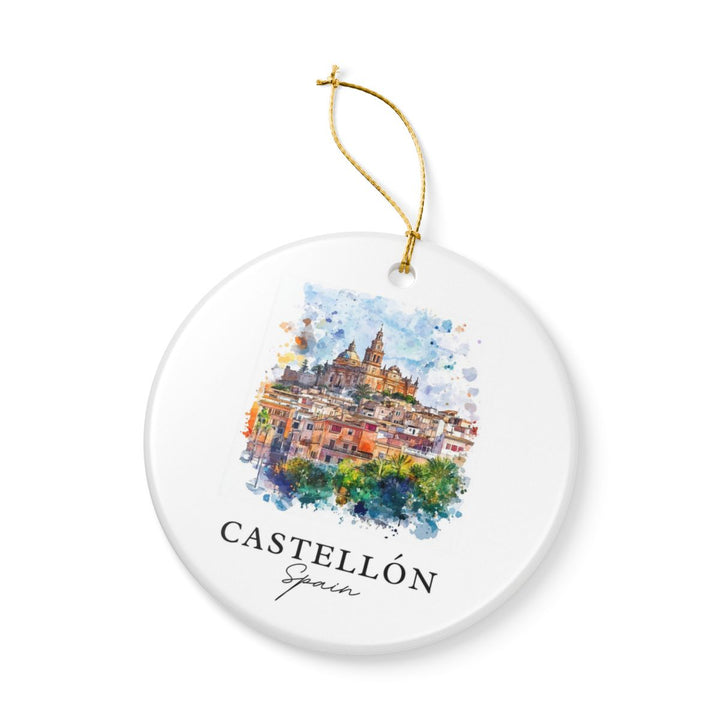 Castellón Spain Ornament: Unique Castellón Souvenir, Castellón Spain Xmas Decor, and Authentic Castellón Gift
