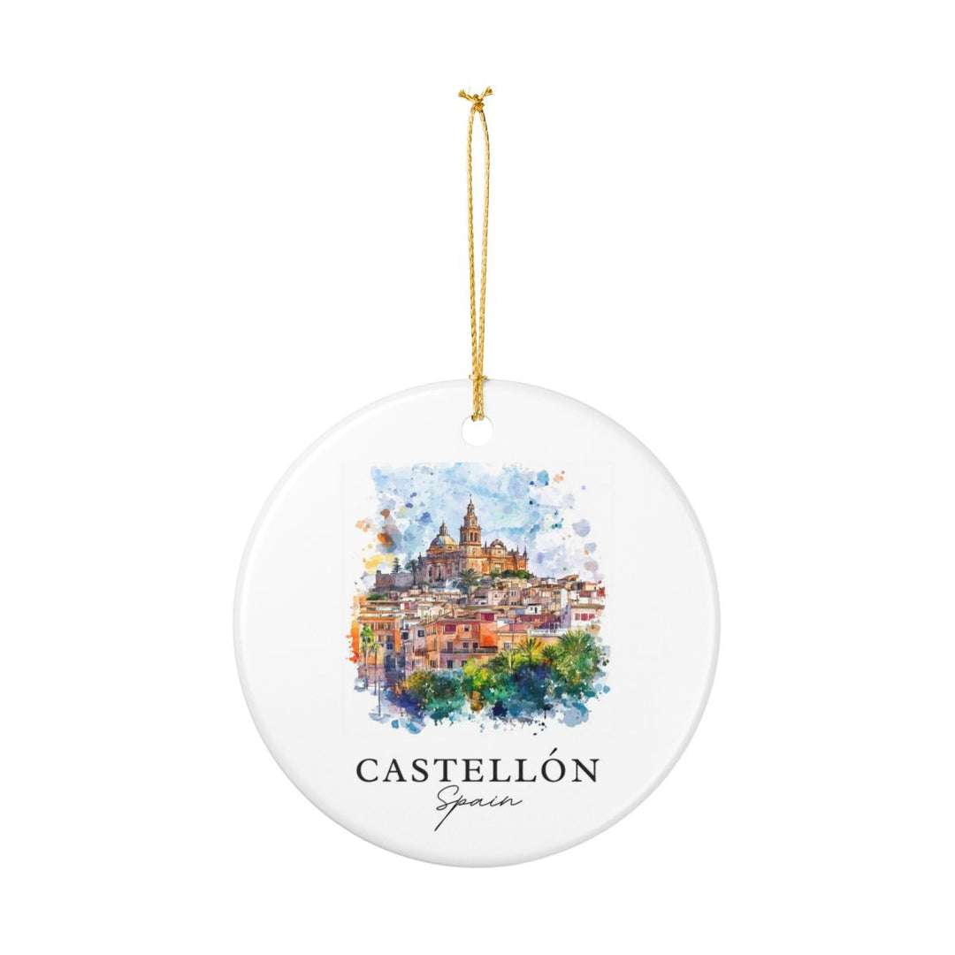 Castellón Spain Ornament: Unique Castellón Souvenir, Castellón Spain Xmas Decor, and Authentic Castellón Gift