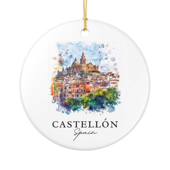 Castellón Spain Ornament: Unique Castellón Souvenir, Castellón Spain Xmas Decor, and Authentic Castellón Gift