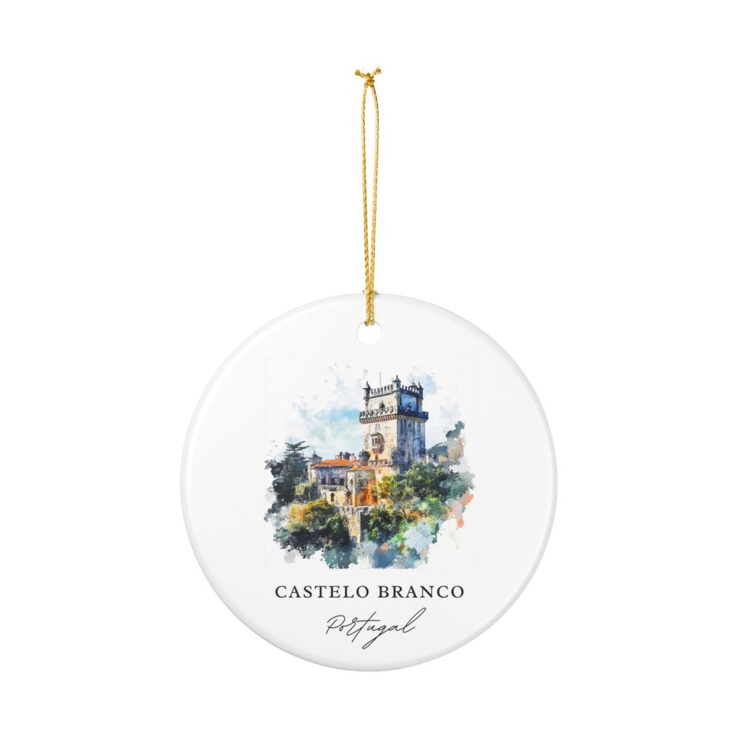 Castelo Branco Portugal Ornament: Unique Castelo Branco Souvenir, Castelo Branco Portugal Xmas Decor, and Authentic Castelo Branco Gift