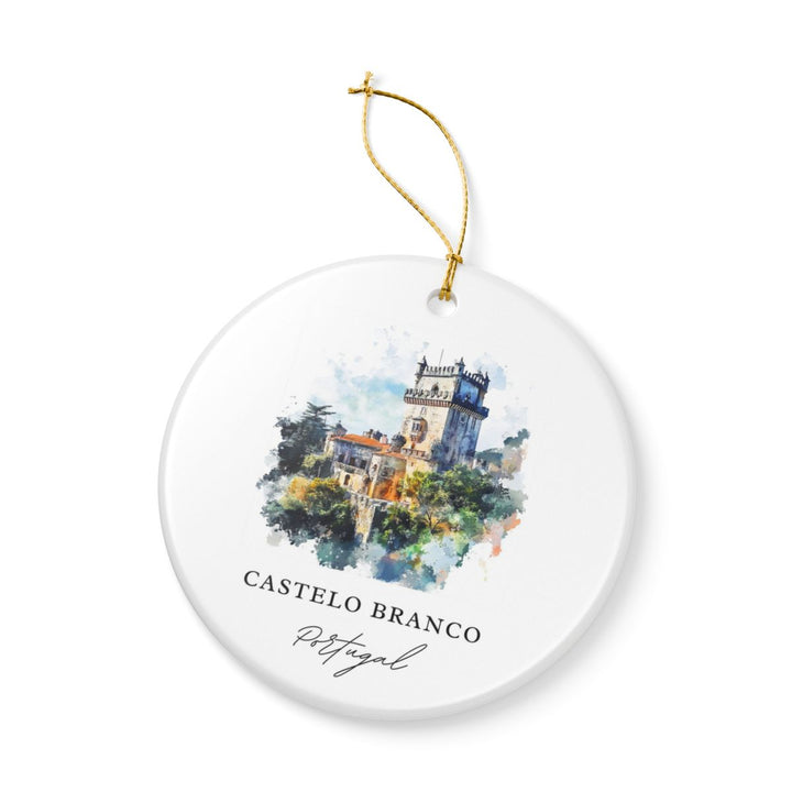 Castelo Branco Portugal Ornament: Unique Castelo Branco Souvenir, Castelo Branco Portugal Xmas Decor, and Authentic Castelo Branco Gift