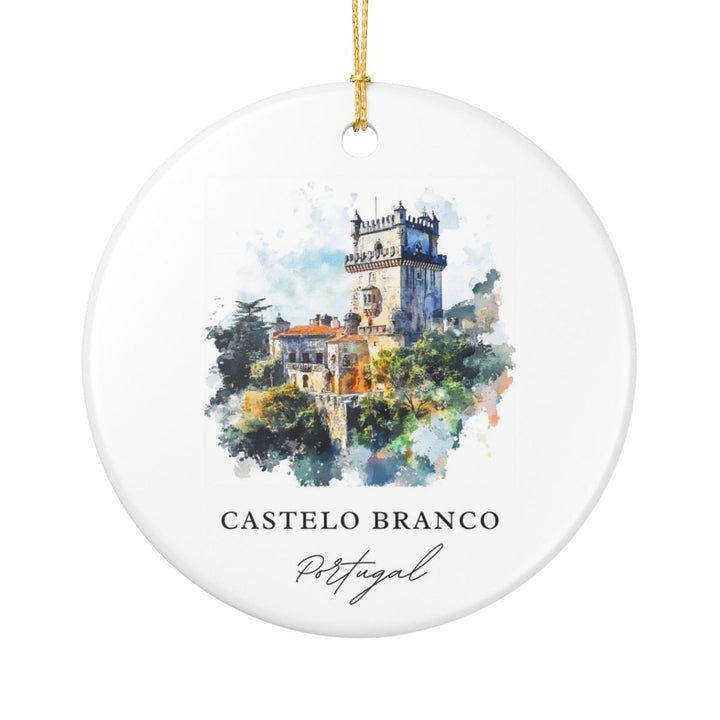 Castelo Branco Portugal Ornament: Unique Castelo Branco Souvenir, Castelo Branco Portugal Xmas Decor, and Authentic Castelo Branco Gift