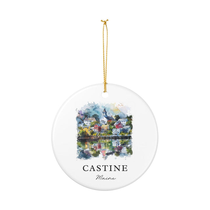 Castine Maine Ornament: Unique Castine Maine Souvenir, Castine Maine Xmas Decor, and Authentic Castine Maine Gift