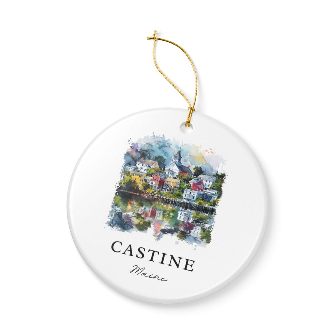 Castine Maine Ornament: Unique Castine Maine Souvenir, Castine Maine Xmas Decor, and Authentic Castine Maine Gift