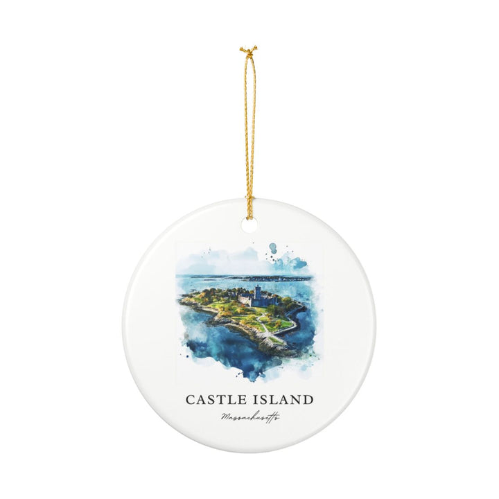 Castle Island Massachusetts Massachusetts Ornament: Unique Castle Island Massachusetts Souvenir, Castle Island Massachusetts Massachusetts Xmas Decor, and Authentic Castle Island Massachusetts Gift