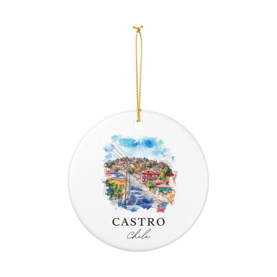 Castro Chile Ornament: Unique Castro Souvenir, Castro Chile Xmas Decor, and Authentic Castro Gift