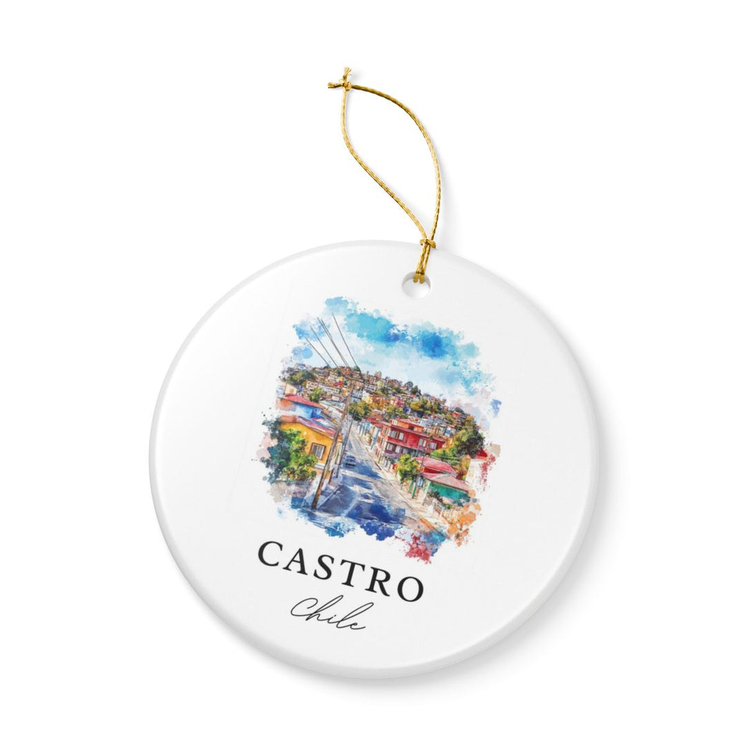 Castro Chile Ornament: Unique Castro Souvenir, Castro Chile Xmas Decor, and Authentic Castro Gift
