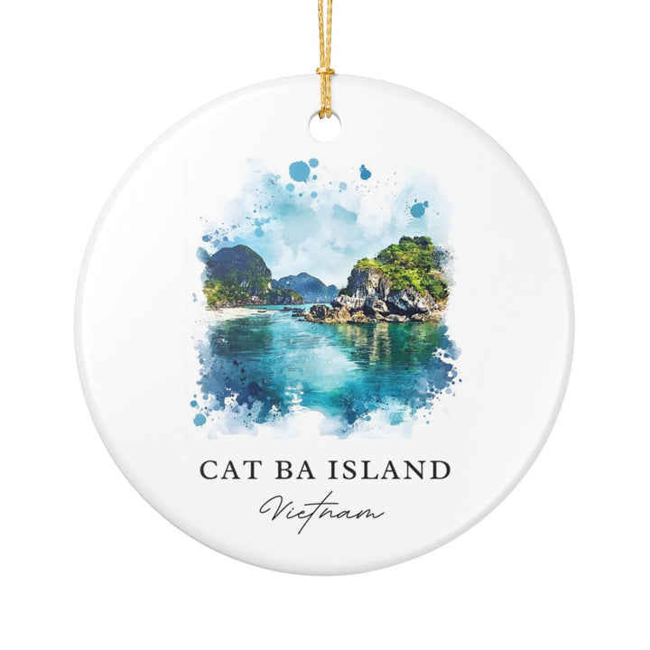Cat Ba Island Vietnam Ornament: Unique Cat Ba Island Souvenir, Cat Ba Island Vietnam Xmas Decor, and Authentic Cat Ba Island Gift