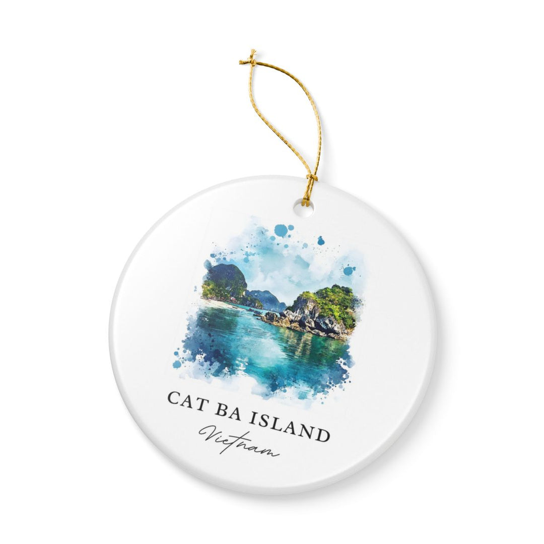 Cat Ba Island Vietnam Ornament: Unique Cat Ba Island Souvenir, Cat Ba Island Vietnam Xmas Decor, and Authentic Cat Ba Island Gift