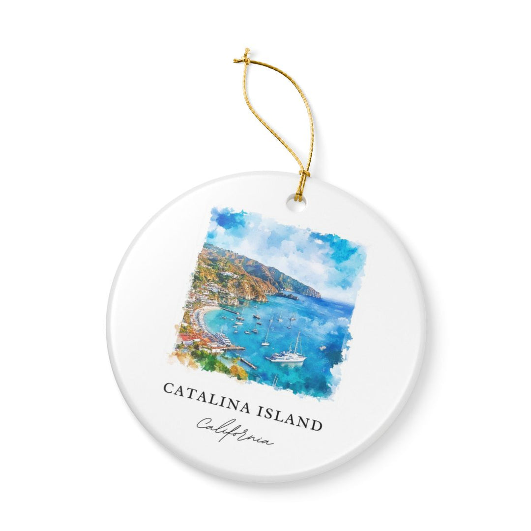 Catalina Island California USA Ornament: Unique Catalina Island Souvenir, Catalina Island California Xmas Decor, and Authentic Catalina Island Gift