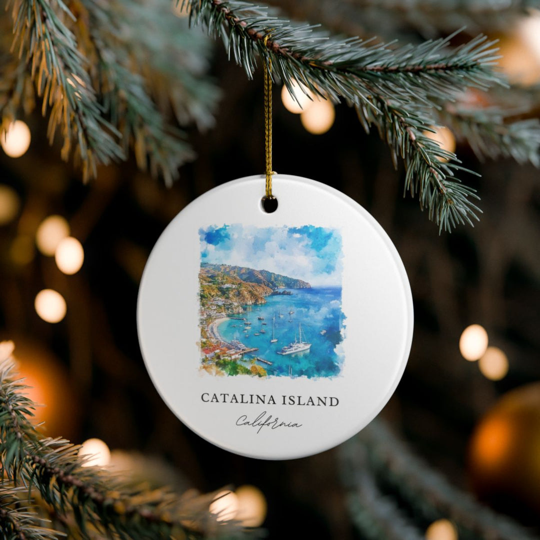 Catalina Island California USA Ornament: Unique Catalina Island Souvenir, Catalina Island California Xmas Decor, and Authentic Catalina Island Gift