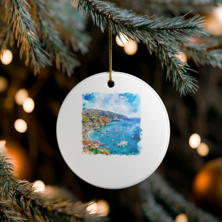 Catalina Island California USA Ornament: Unique Catalina Island Souvenir, Catalina Island California Xmas Decor, and Authentic Catalina Island Gift