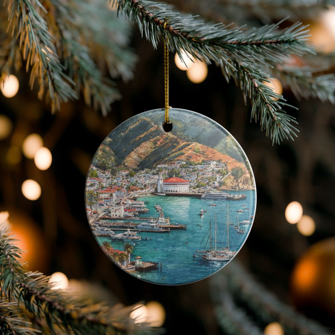 Catalina Island California USA Ornament: Unique Catalina Island Souvenir, Catalina Island California Xmas Decor, and Authentic Catalina Island Gift