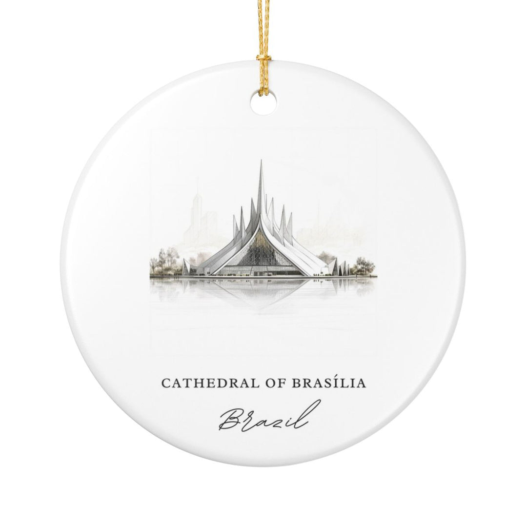 Cathedral of Brasilia Brazil Ornament: Unique Cathedral of Brasilia Souvenir, Cathedral of Brasilia Brazil Xmas Decor, and Authentic Cathedral of Brasilia Gift