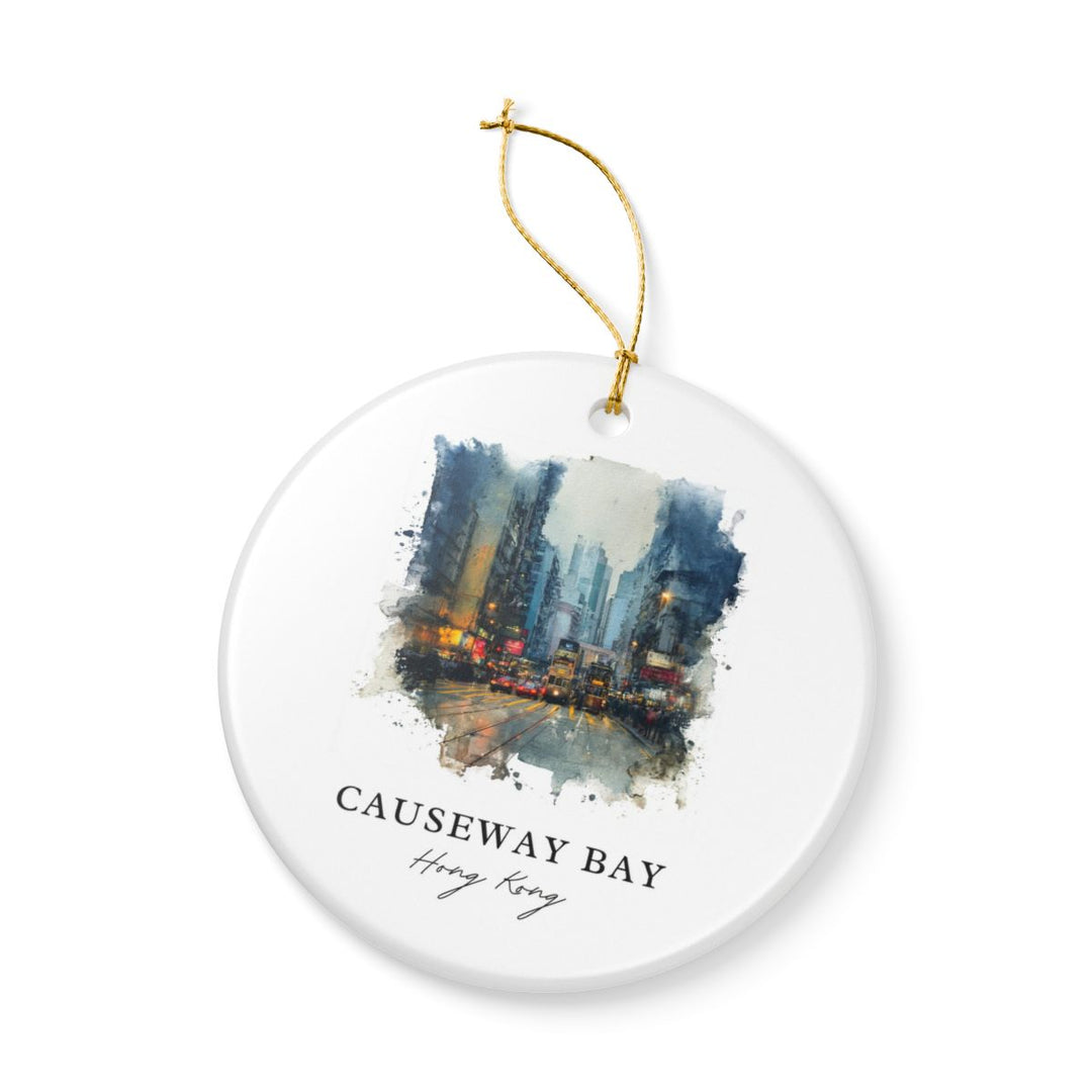 Causeway Bay Hong Kong Ornament: Unique Causeway Bay Hong Kong Souvenir, Causeway Bay Hong Kong Xmas Decor, and Authentic Causeway Bay Hong Kong Gift