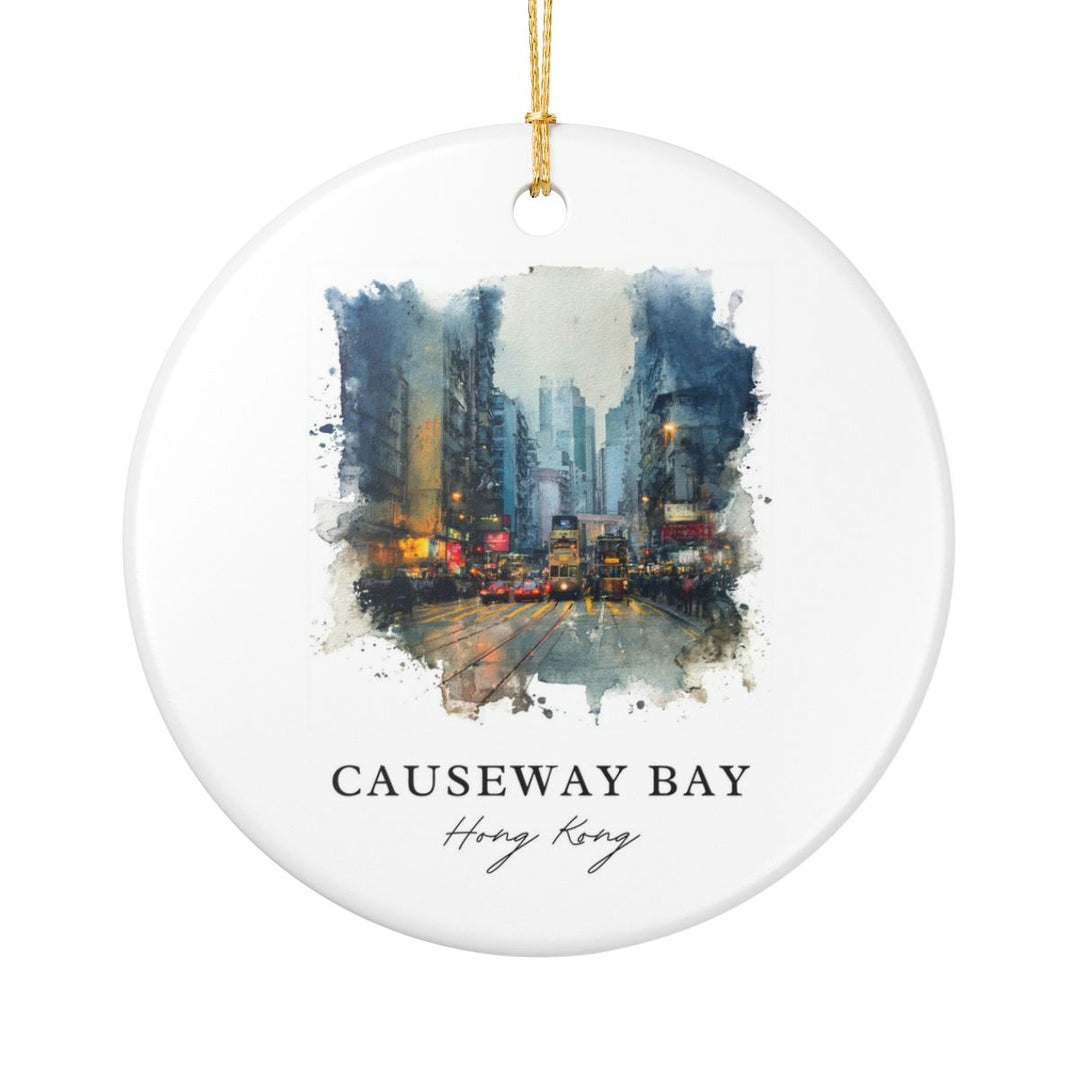 Causeway Bay Hong Kong Ornament: Unique Causeway Bay Hong Kong Souvenir, Causeway Bay Hong Kong Xmas Decor, and Authentic Causeway Bay Hong Kong Gift