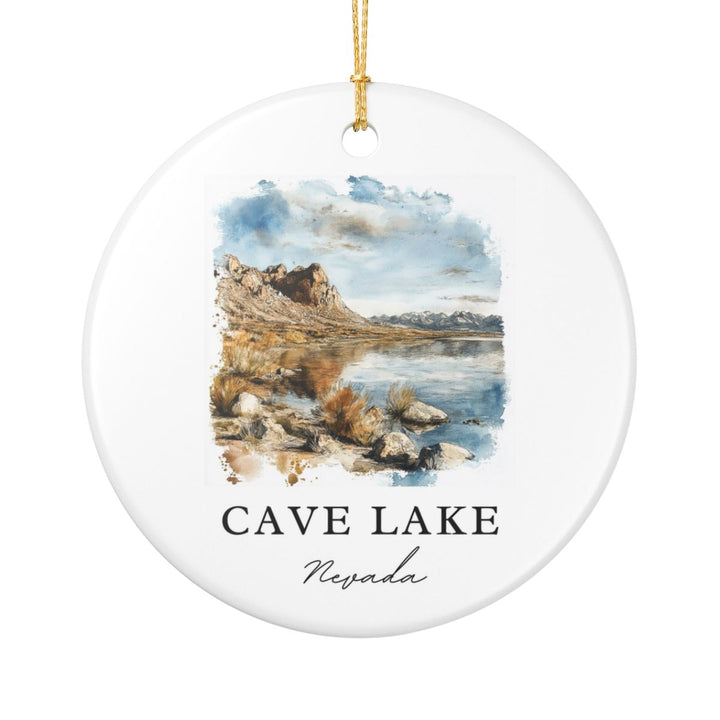 Cave Lake Nevada USA Ornament: Unique Cave Lake Souvenir, Cave Lake Nevada Xmas Decor, and Authentic Cave Lake Gift