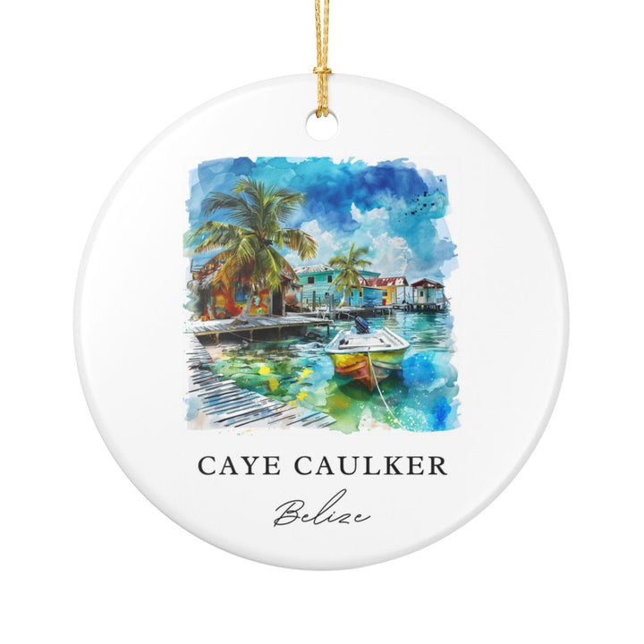 Caye Caulker Belize Ornament: Unique Caye Caulker Belize Souvenir, Caye Caulker Belize Xmas Decor, and Authentic Caye Caulker Belize Gift