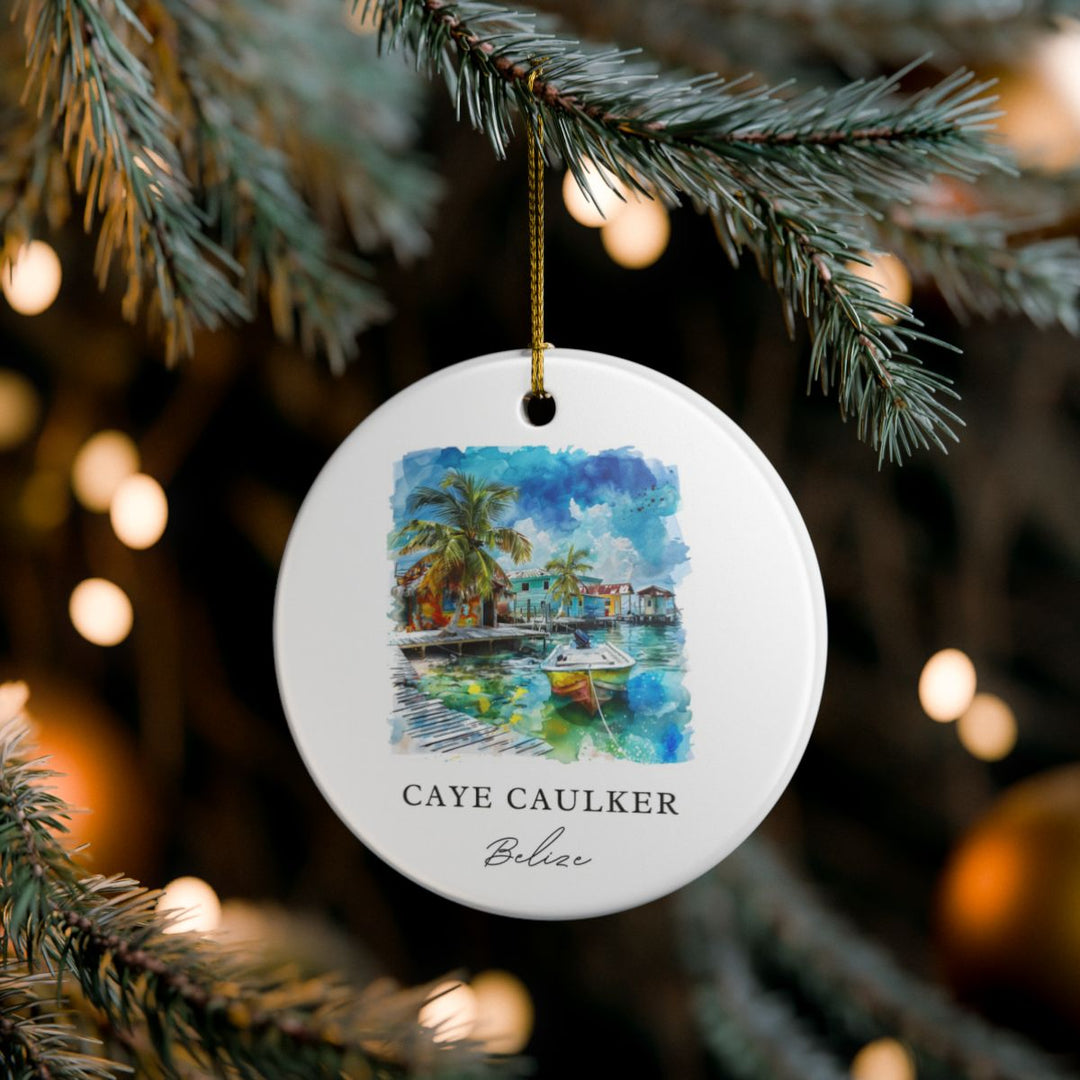 Caye Caulker Belize Ornament: Unique Caye Caulker Belize Souvenir, Caye Caulker Belize Xmas Decor, and Authentic Caye Caulker Belize Gift