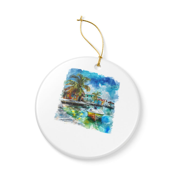 Caye Caulker Belize Ornament: Unique Caye Caulker Belize Souvenir, Caye Caulker Belize Xmas Decor, and Authentic Caye Caulker Belize Gift