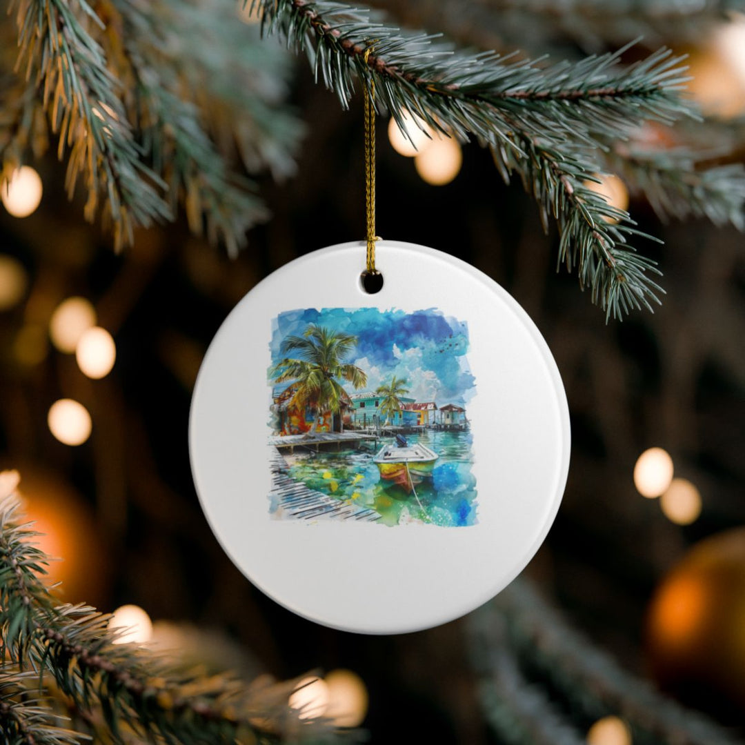Caye Caulker Belize Ornament: Unique Caye Caulker Belize Souvenir, Caye Caulker Belize Xmas Decor, and Authentic Caye Caulker Belize Gift