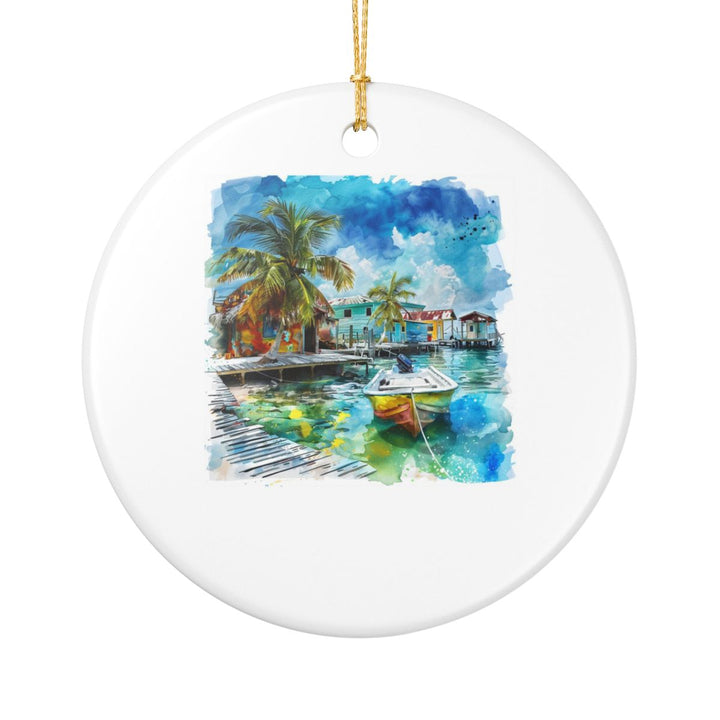 Caye Caulker Belize Ornament: Unique Caye Caulker Belize Souvenir, Caye Caulker Belize Xmas Decor, and Authentic Caye Caulker Belize Gift