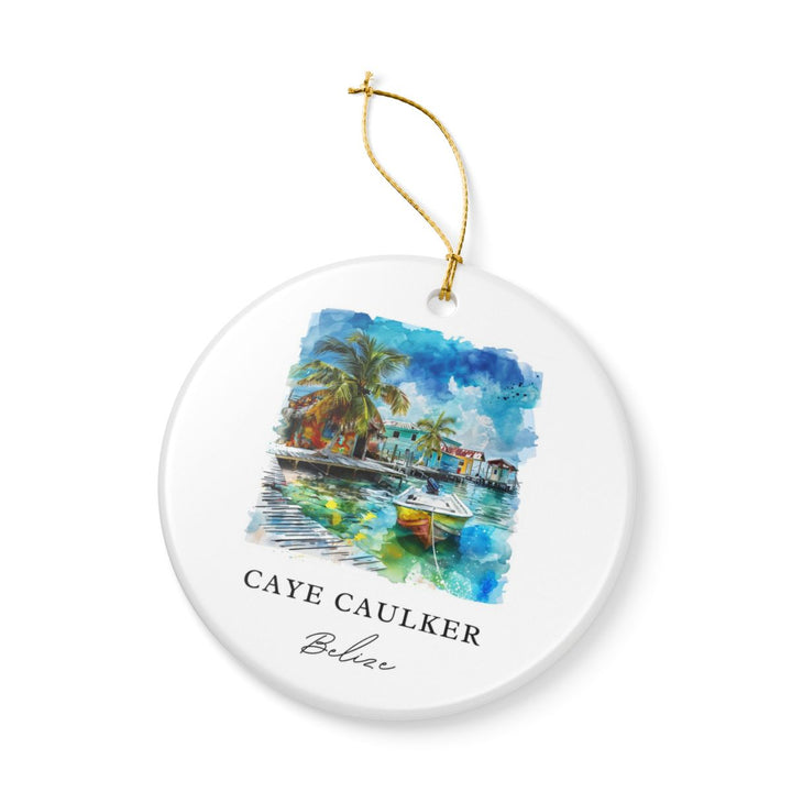 Caye Caulker Belize Ornament: Unique Caye Caulker Belize Souvenir, Caye Caulker Belize Xmas Decor, and Authentic Caye Caulker Belize Gift