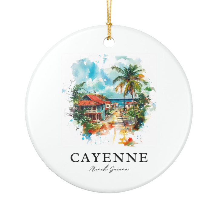 Cayenne French Guiana Ornament: Unique Cayenne French Guiana Souvenir, Cayenne French Guiana Xmas Decor, and Authentic Cayenne French Guiana Gift