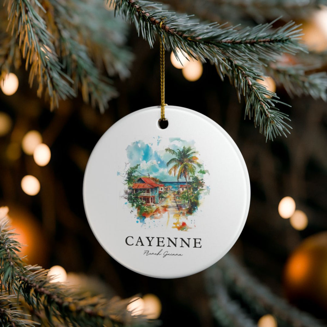 Cayenne French Guiana Ornament: Unique Cayenne French Guiana Souvenir, Cayenne French Guiana Xmas Decor, and Authentic Cayenne French Guiana Gift