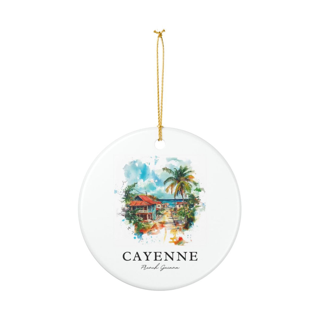 Cayenne French Guiana Ornament: Unique Cayenne French Guiana Souvenir, Cayenne French Guiana Xmas Decor, and Authentic Cayenne French Guiana Gift