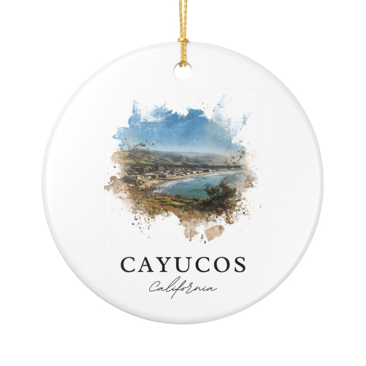 Cayucos California Ornament: Unique Cayucos Souvenir, Cayucos California Xmas Decor, and Authentic Cayucos Gift