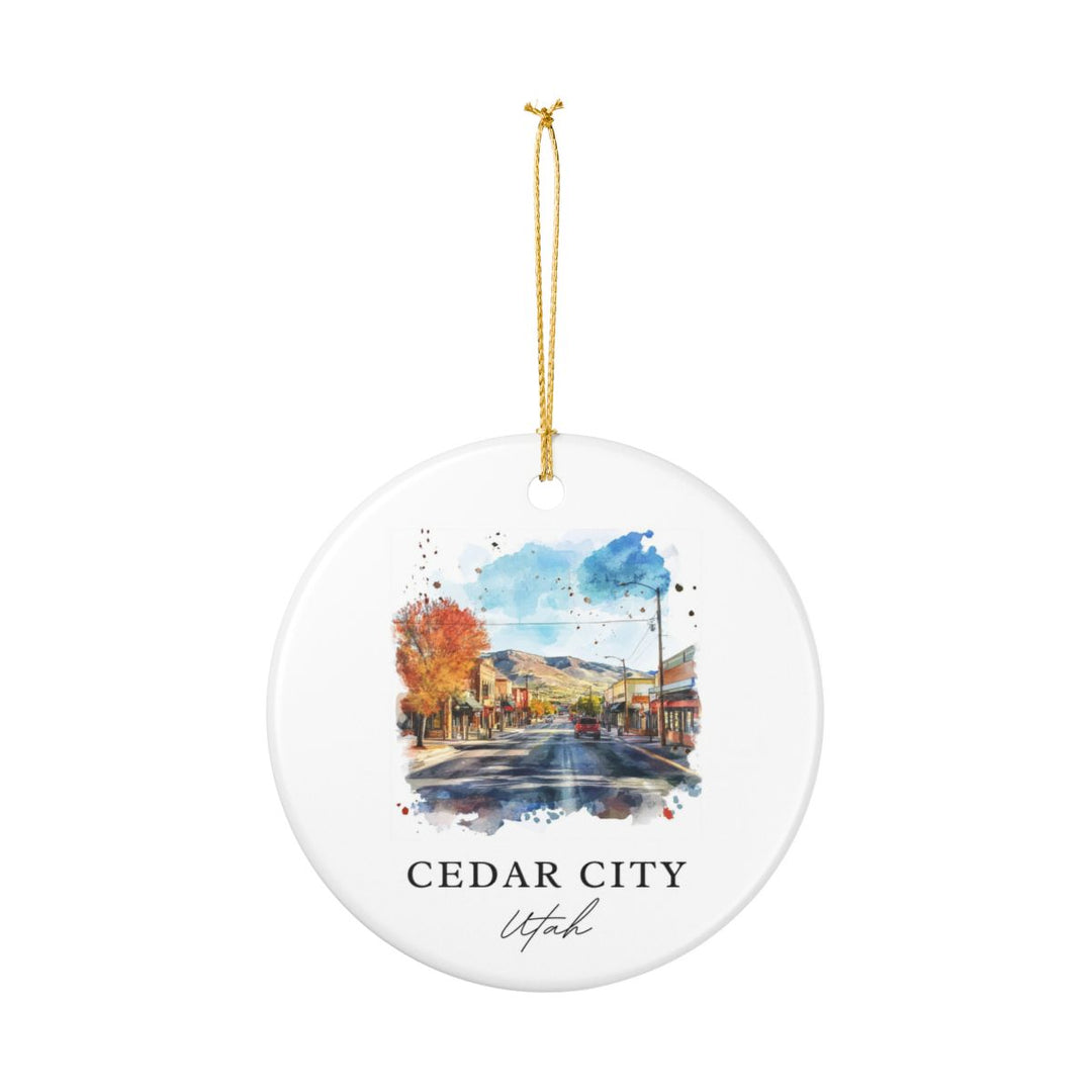 Cedar City Utah Ornament: Unique Cedar City Utah Souvenir, Cedar City Utah Xmas Decor, and Authentic Cedar City Utah Gift