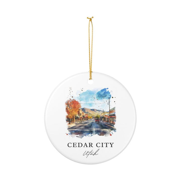 Cedar City Utah Ornament: Unique Cedar City Utah Souvenir, Cedar City Utah Xmas Decor, and Authentic Cedar City Utah Gift