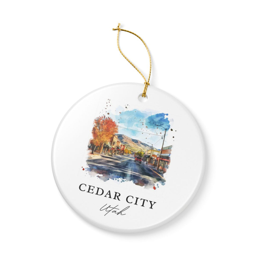 Cedar City Utah Ornament: Unique Cedar City Utah Souvenir, Cedar City Utah Xmas Decor, and Authentic Cedar City Utah Gift