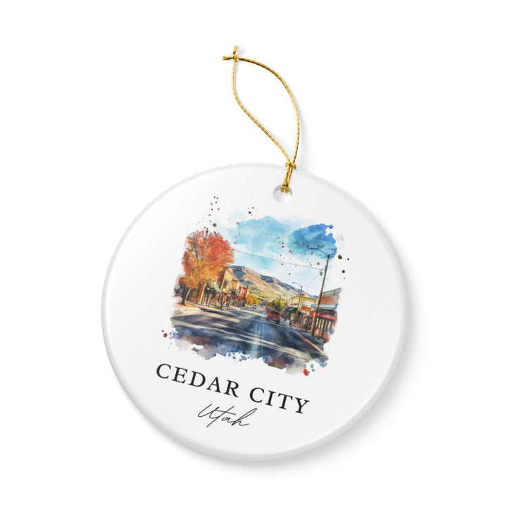 Cedar City Utah Ornament: Unique Cedar City Utah Souvenir, Cedar City Utah Xmas Decor, and Authentic Cedar City Utah Gift