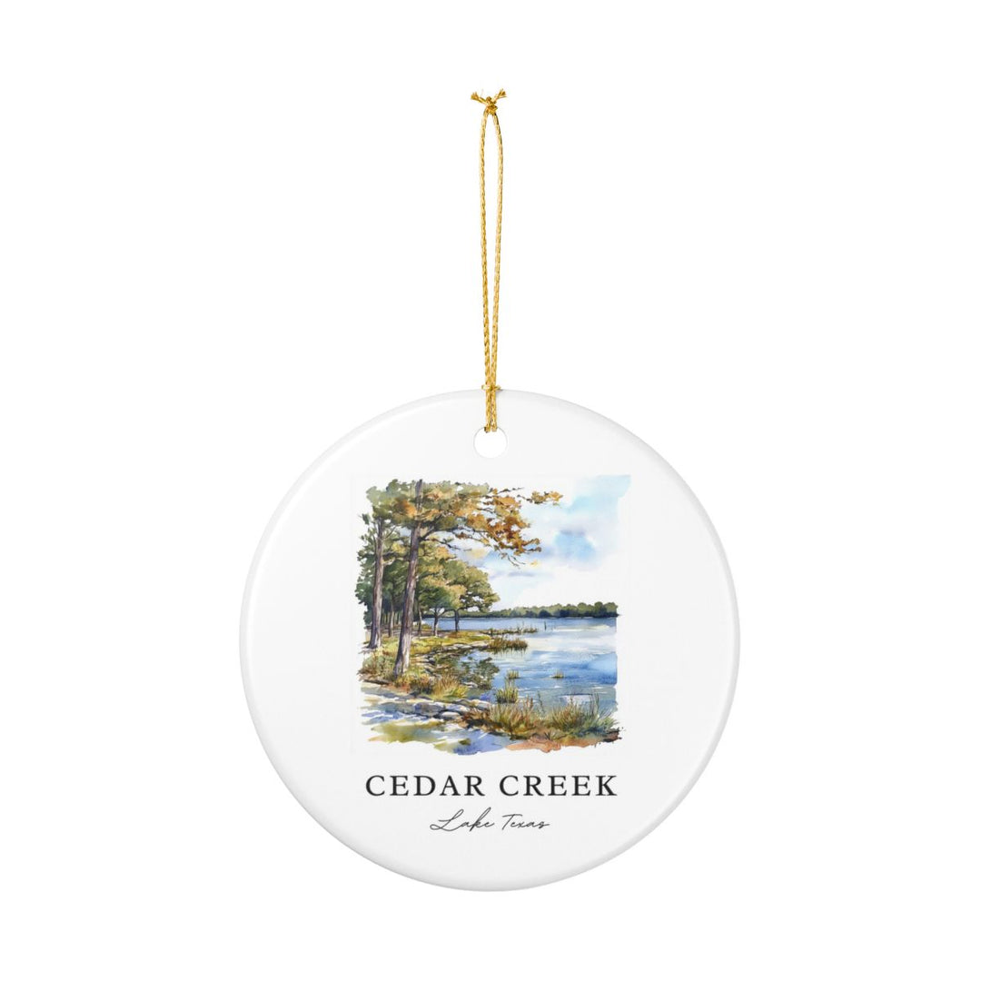 Cedar Creek Lake Texas USA Ornament: Unique Cedar Creek Lake Souvenir, Cedar Creek Lake Texas Xmas Decor, and Authentic Cedar Creek Lake Gift