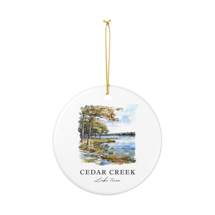 Cedar Creek Lake Texas USA Ornament: Unique Cedar Creek Lake Souvenir, Cedar Creek Lake Texas Xmas Decor, and Authentic Cedar Creek Lake Gift