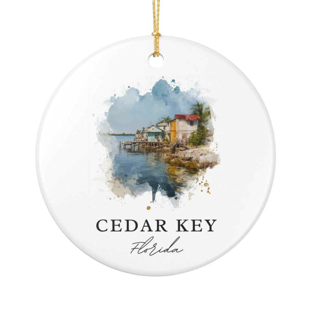 Cedar Key Florida Ornament: Unique Cedar Key Souvenir, Cedar Key Florida Xmas Decor, and Authentic Cedar Key Gift