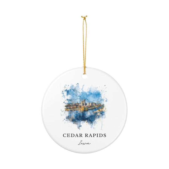 Cedar Rapids Iowa Ornament: Unique Cedar Rapids Souvenir, Cedar Rapids Iowa Xmas Decor, and Authentic Cedar Rapids Gift
