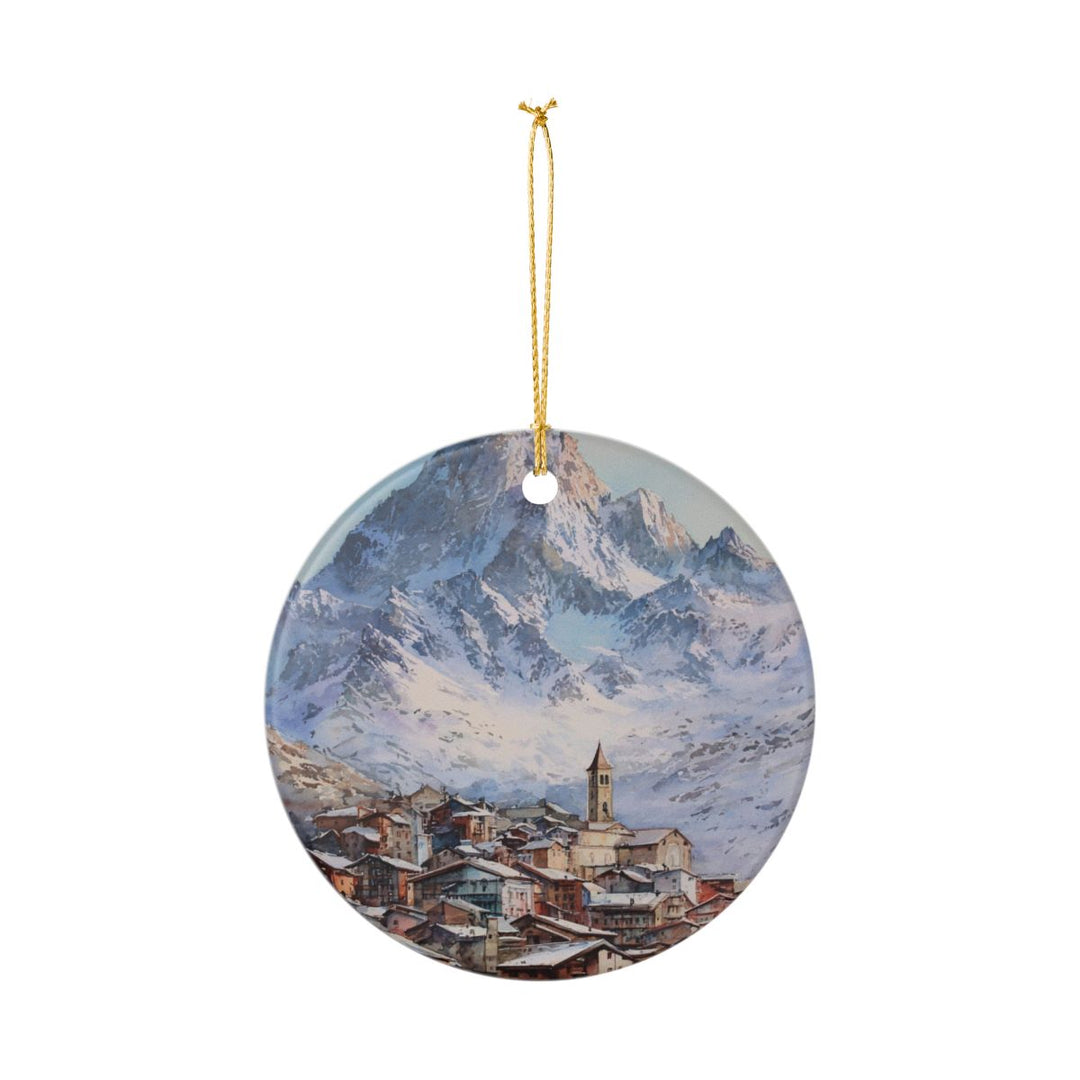 Cervinia Italy Ornament: Unique Cervinia Souvenir, Cervinia Italy Xmas Decor, and Authentic Cervinia Gift