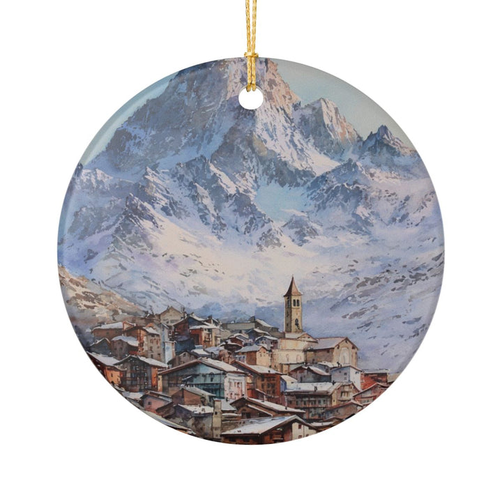 Cervinia Italy Ornament: Unique Cervinia Souvenir, Cervinia Italy Xmas Decor, and Authentic Cervinia Gift