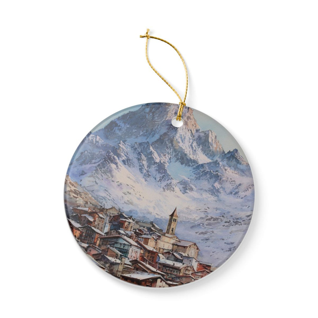 Cervinia Italy Ornament: Unique Cervinia Souvenir, Cervinia Italy Xmas Decor, and Authentic Cervinia Gift