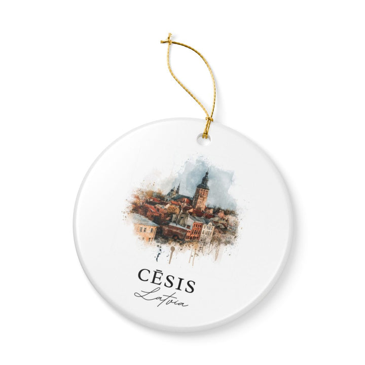 Cesis Latvia Ornament: Unique Cesis Souvenir, Cesis Latvia Xmas Decor, and Authentic Cesis Gift