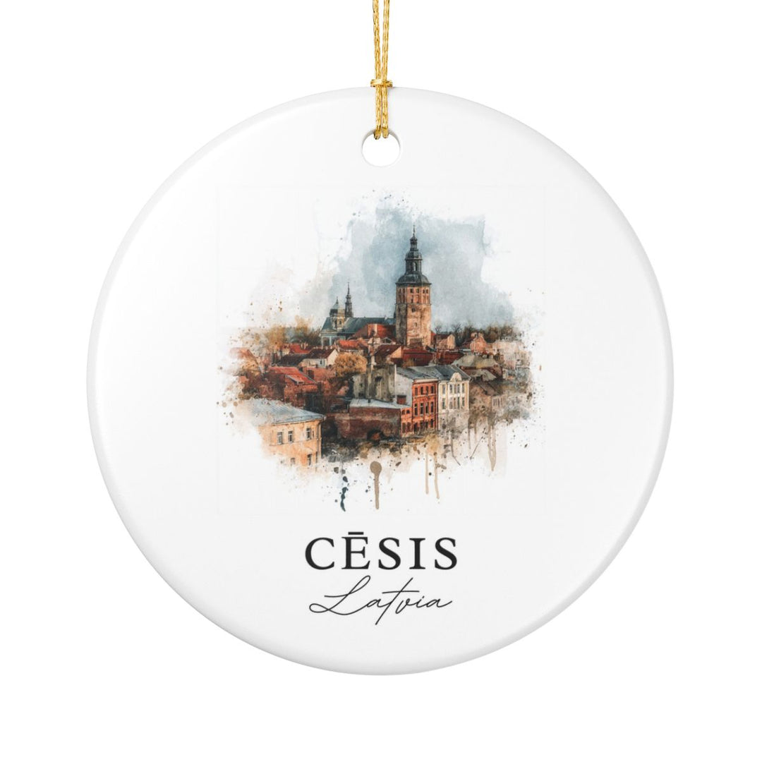 Cesis Latvia Ornament: Unique Cesis Souvenir, Cesis Latvia Xmas Decor, and Authentic Cesis Gift