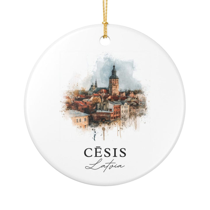 Cesis Latvia Ornament: Unique Cesis Souvenir, Cesis Latvia Xmas Decor, and Authentic Cesis Gift