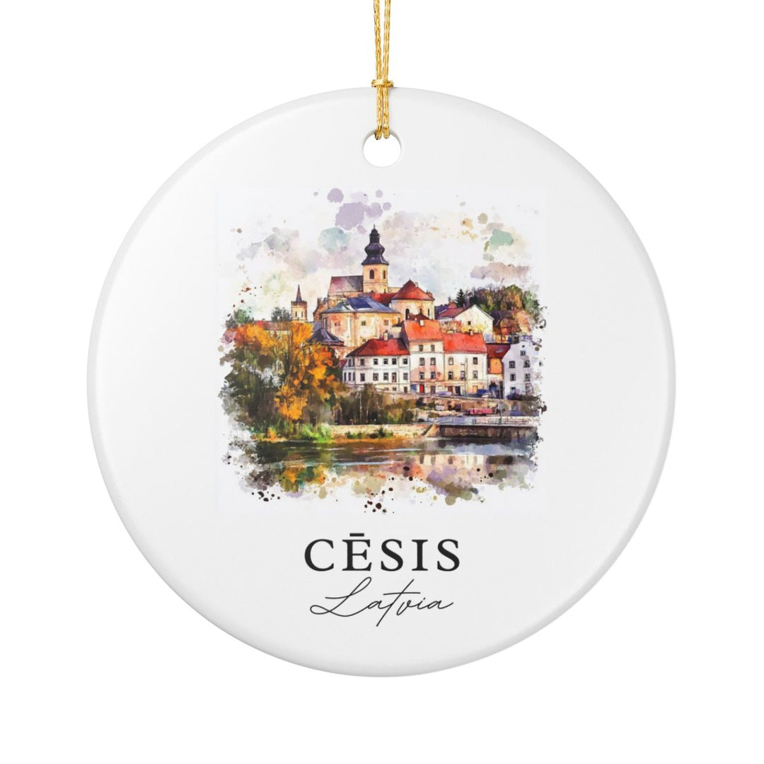 Cesis Latvia Ornament: Unique Cesis Souvenir, Cesis Latvia Xmas Decor, and Authentic Cesis Gift