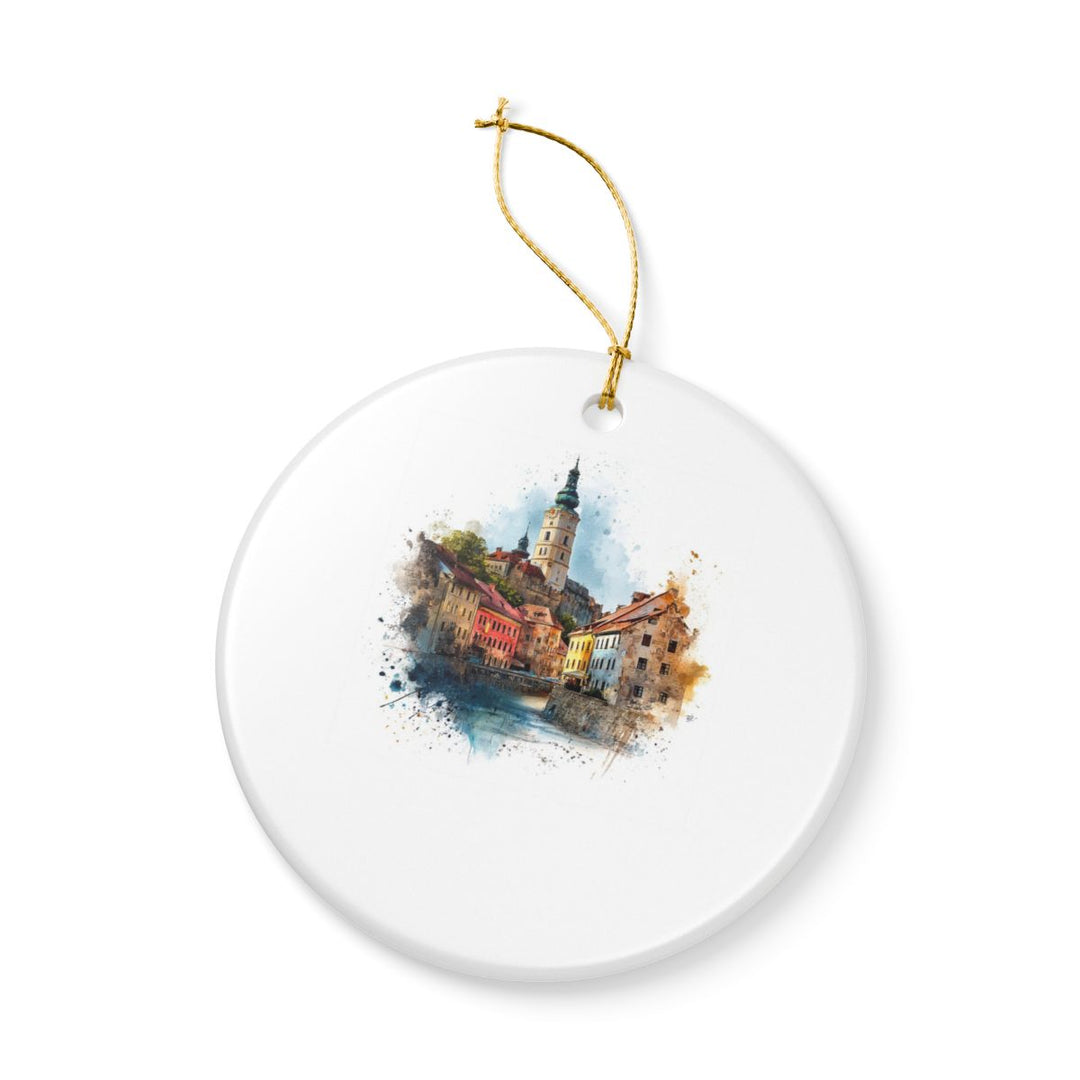 Cesky Krumlov Czech Republic Ornament: Unique Cesky Krumlov Souvenir, Cesky Krumlov Czech Republic Xmas Decor, and Authentic Cesky Krumlov Gift